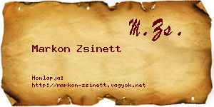 Markon Zsinett névjegykártya